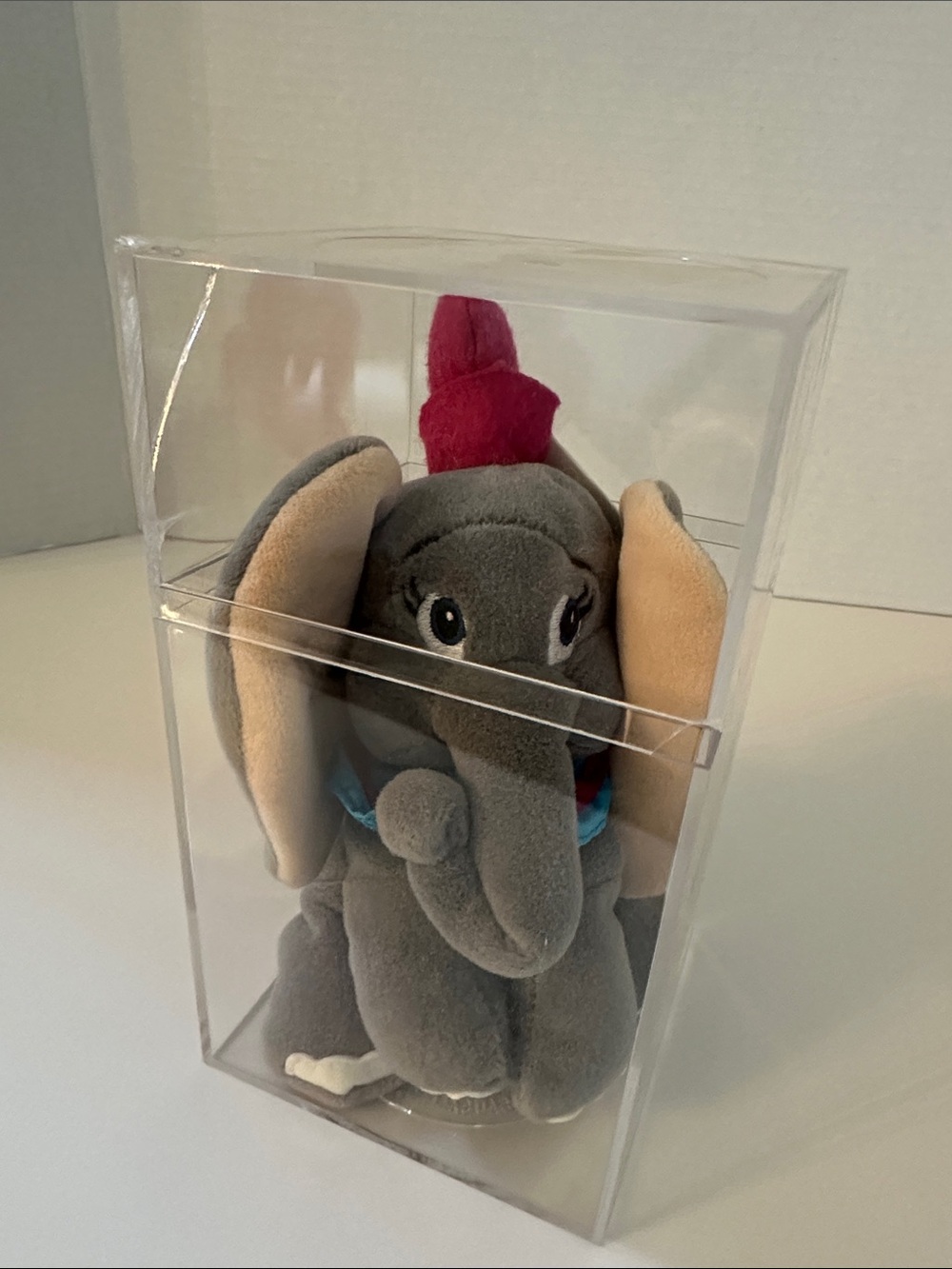 Disney Gray Elephant Plush Accent with Pink Hat
